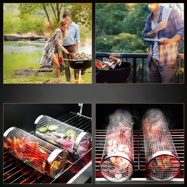 FixtureDisplays Stainless Steel Dishwasher Safe Grill Basket Wayfair